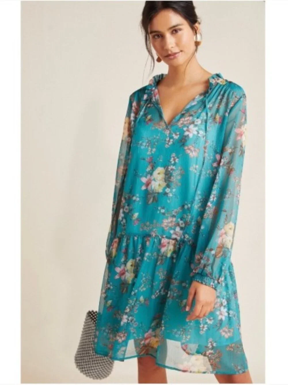 Maeve Emmy Tunic Dress in Blue Green from Anthropologie – Size Small - NWOT